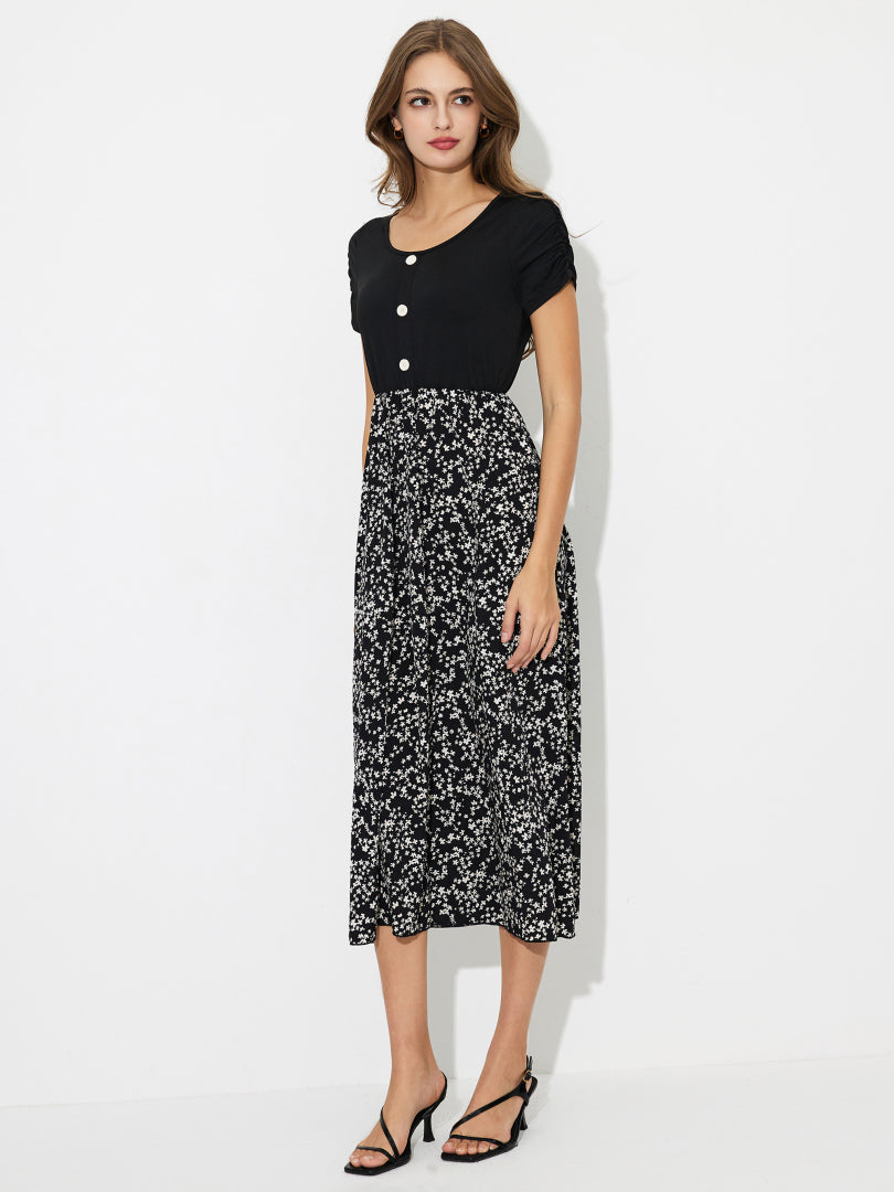 Patchwork A-Line Dress 120266