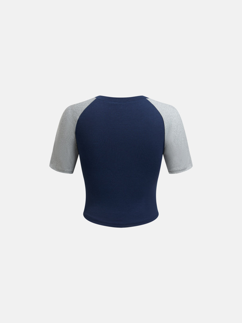 Patchwork Pullover T-Shirt 1295382