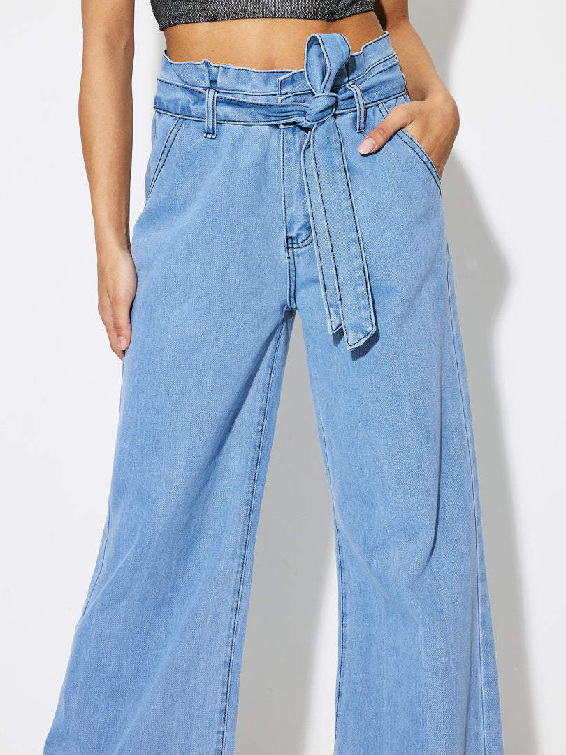 Ruffle Straight Leg Jeans 1266502