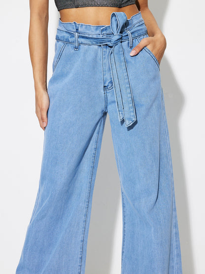 Ruffle Straight Leg Jeans 1266502