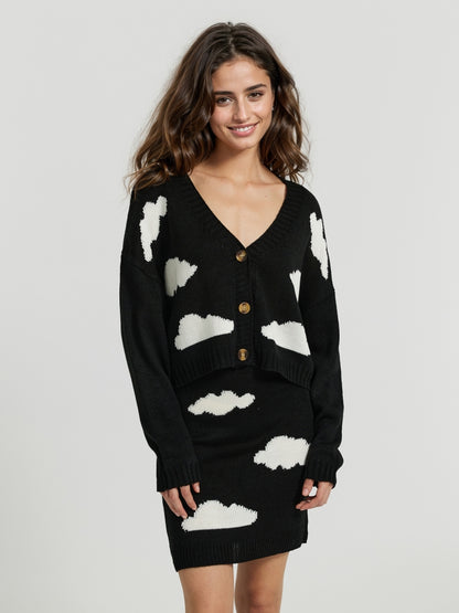 Buttoned Knit Co-ords 112303