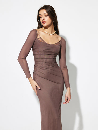 Patchwork Bodycon Dress 1280692
