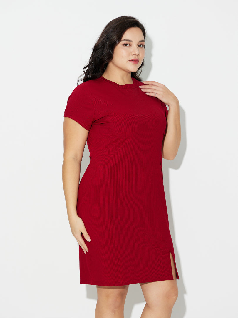 Plus Size T-Shirt Dress 120527