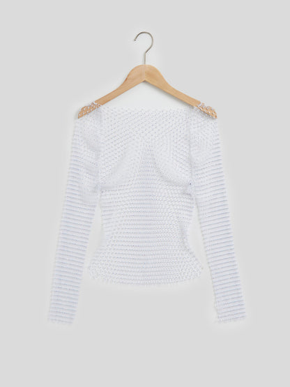 Sheer Pullover T-Shirt 111356
