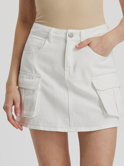 Pocketed A-line Skirt 110872