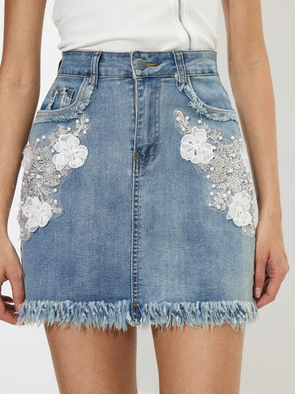 Denim Straight Skirt 1243962