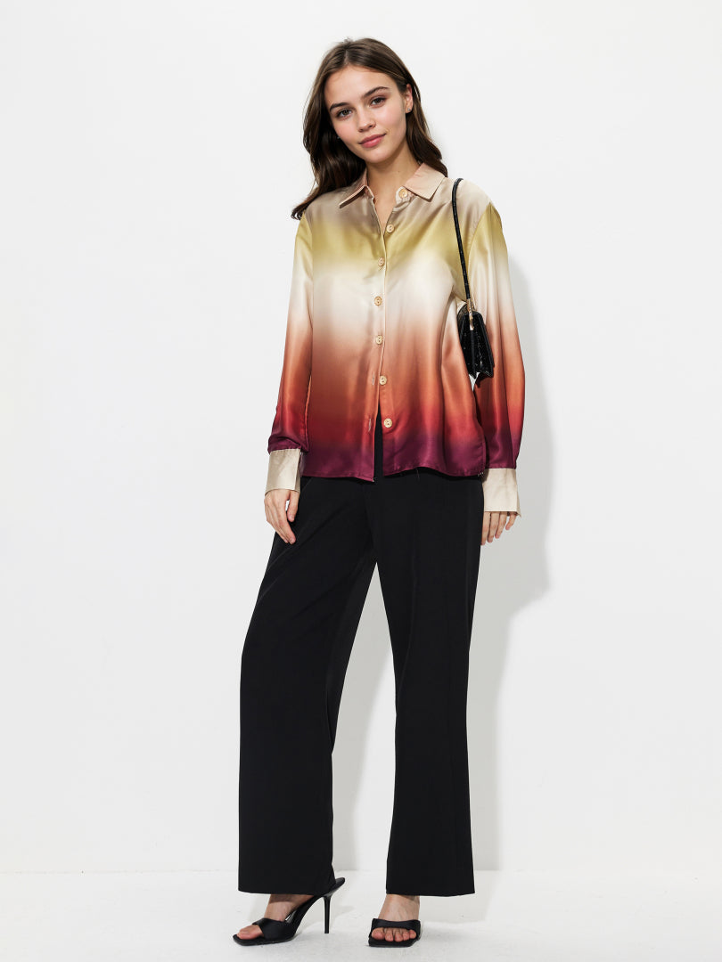 Printed Placket Blouse 1247772