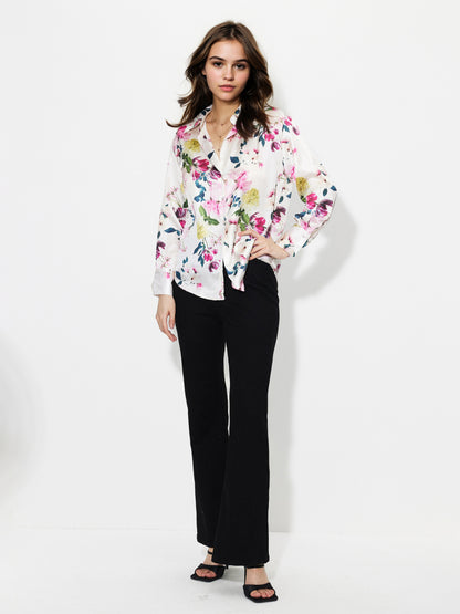 Printed Placket Blouse 1247782