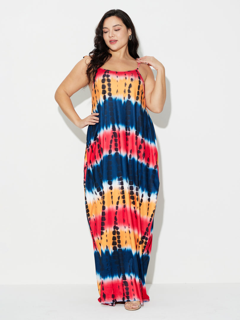 Plus Size Printed A-Line Dress 120540