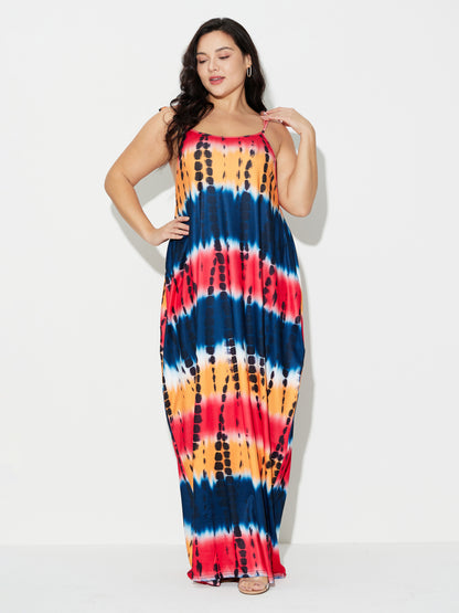 Plus Size Printed A-Line Dress 120540