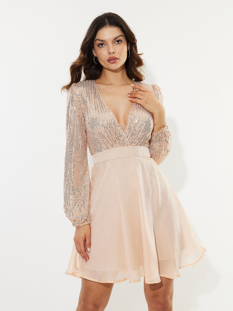 Patchwork A-Line Dress 119572