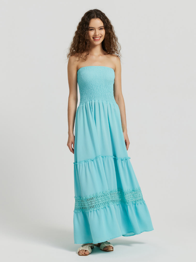 Patchwork Tube Dress 112403