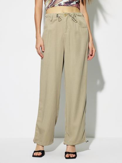 Gathered Straight Leg Jeans 1274552
