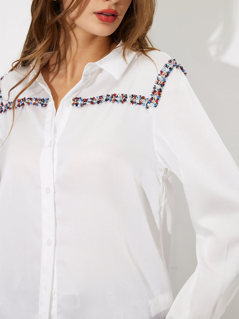 Placket Blouse 117529