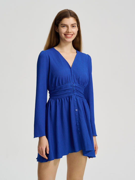 Gathered A-Line Dress 113752