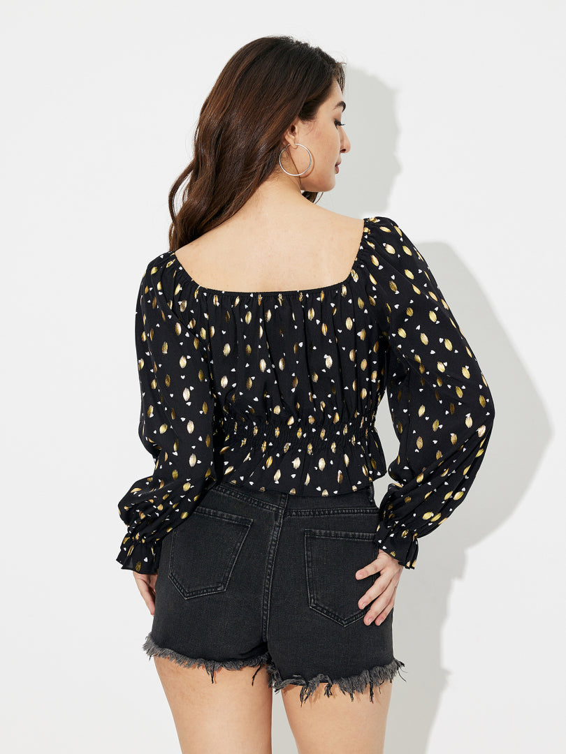 Gathered Pullover Blouse 120028