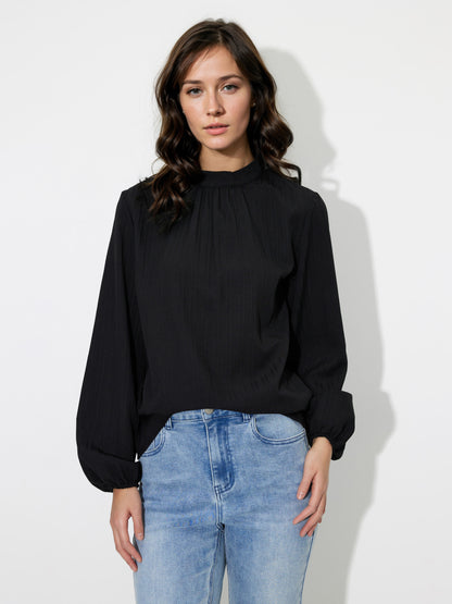 Gathered Pullover Blouse 118514