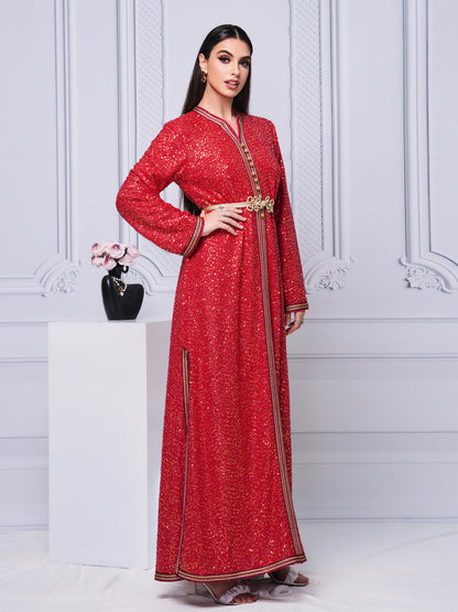 Belted Arabian Dresses 1284002