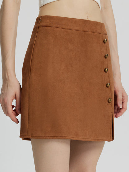 Studded Suede Skirt 111865