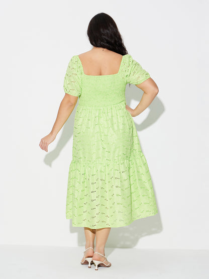 Plus Size Embroidered Dress 120761