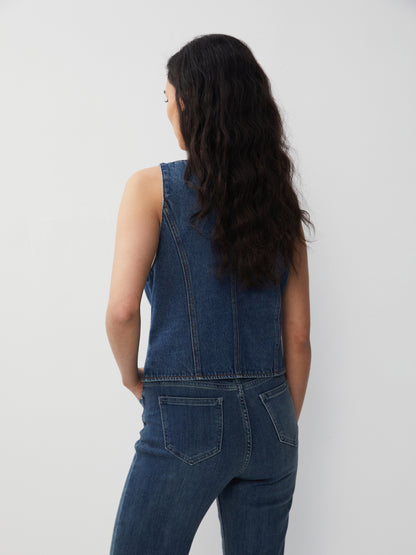 Patchwork Denim Waistcoat 118085