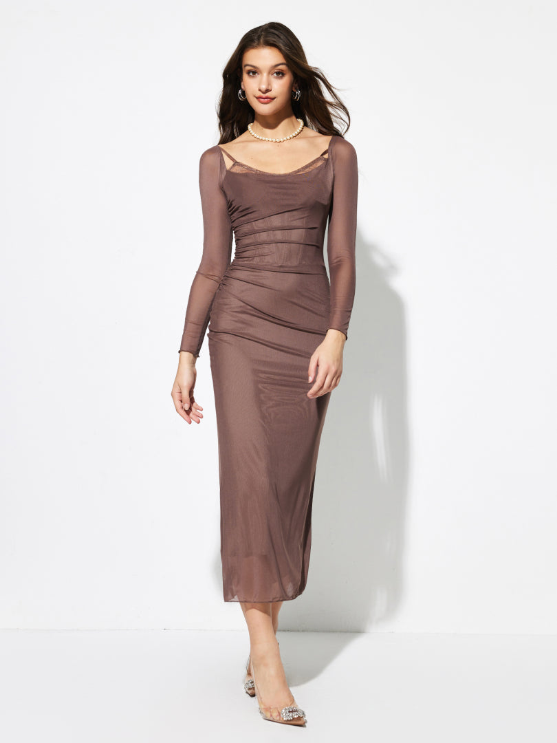 Patchwork Bodycon Dress 1280692