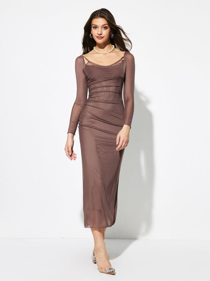 Patchwork Bodycon Dress 1280692