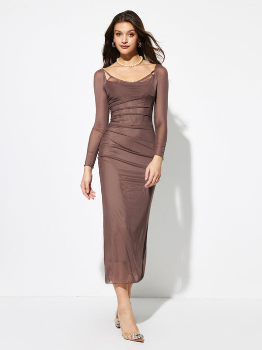 Patchwork Bodycon Dress 1280692