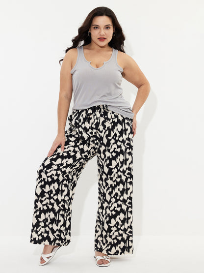 Plus Size Belted Straight Leg Pants 1236182