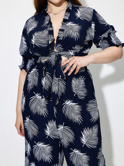 Plus Size Lettuce trim Pant Co-ords 1255452