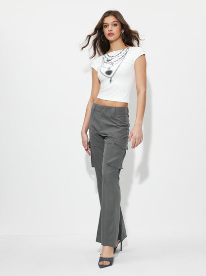 Pocket Flare Leg Pants 1265392