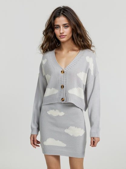 Buttoned Knit Co-ords 112303