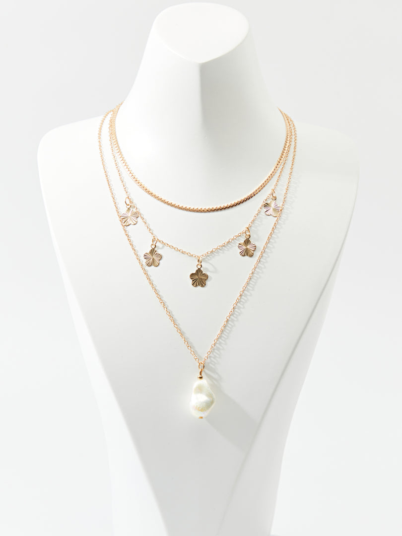 Pearl Artificial Jewellery - Multi-Layer Necklace 1268822