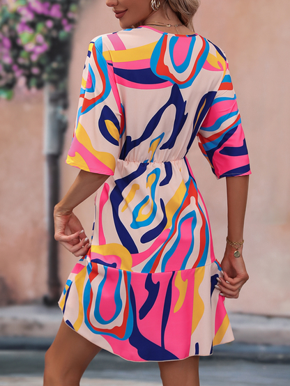 Color Block Shirt Dress 1300822
