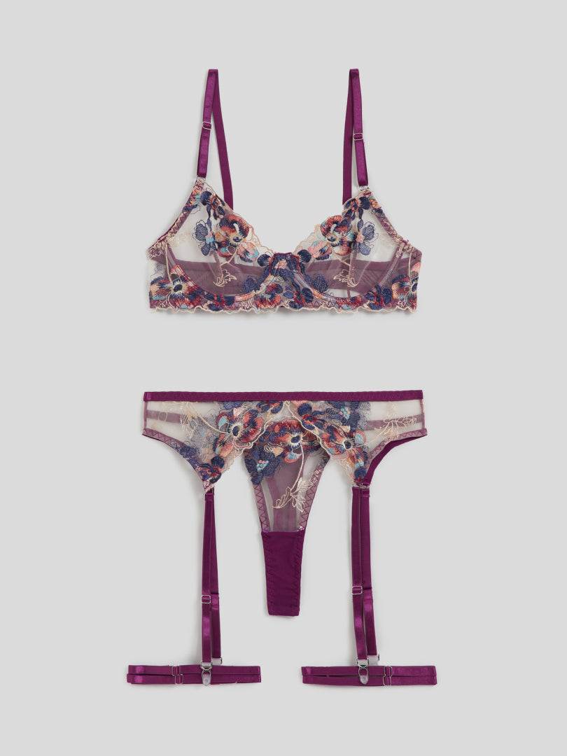 Embroidered Bra & Panty Set 116705