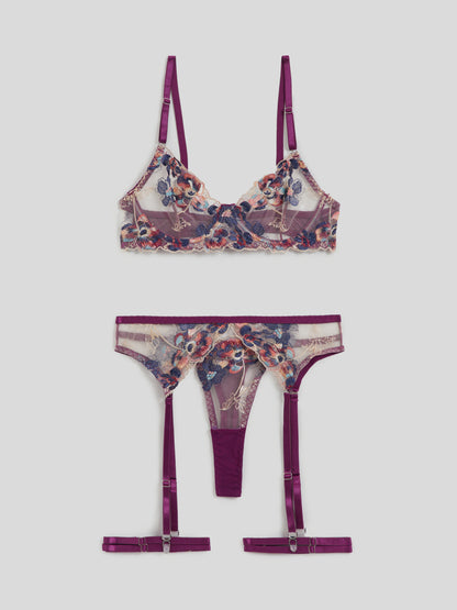 Embroidered Bra & Panty Set 116705