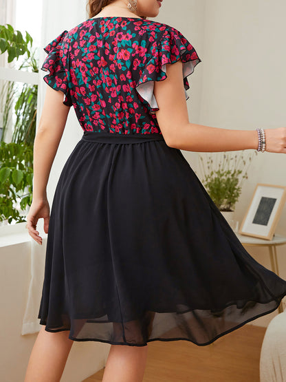 Plus Size Printed A-Line Dress 1260282