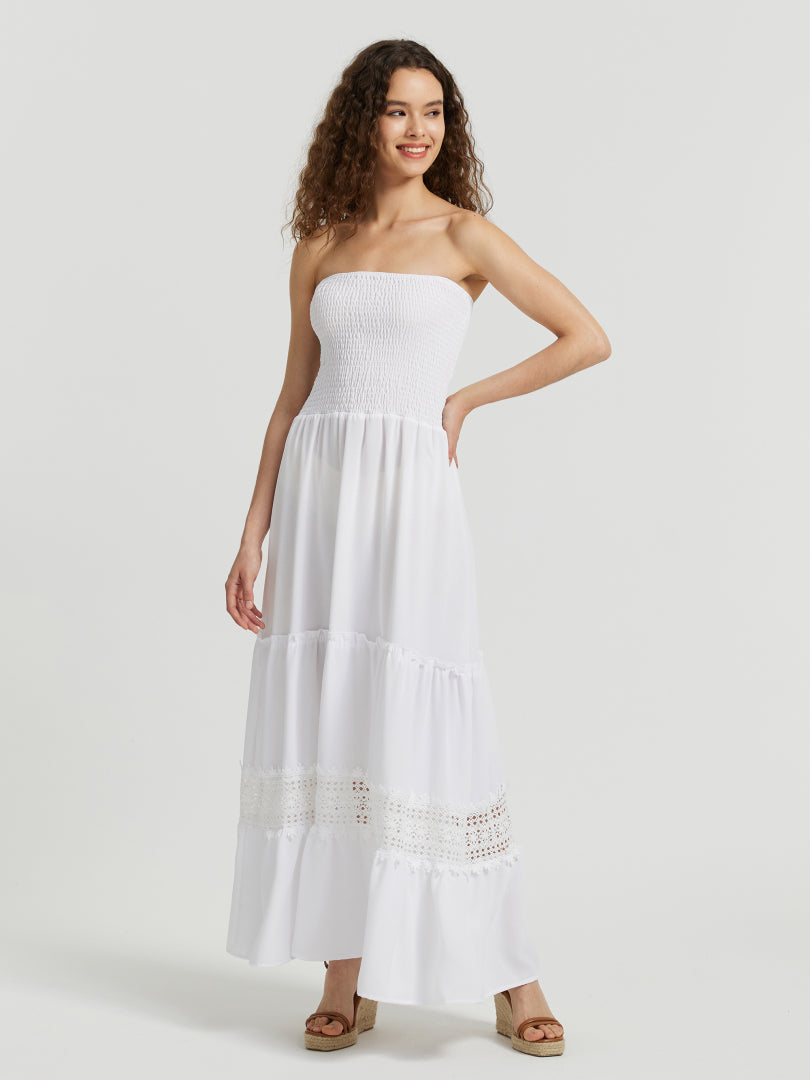 Patchwork Tube Dress 112403