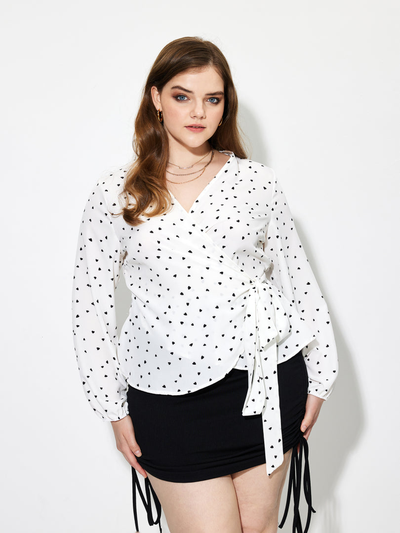 Plus Size Wrapped Plus Size Tops 1252312