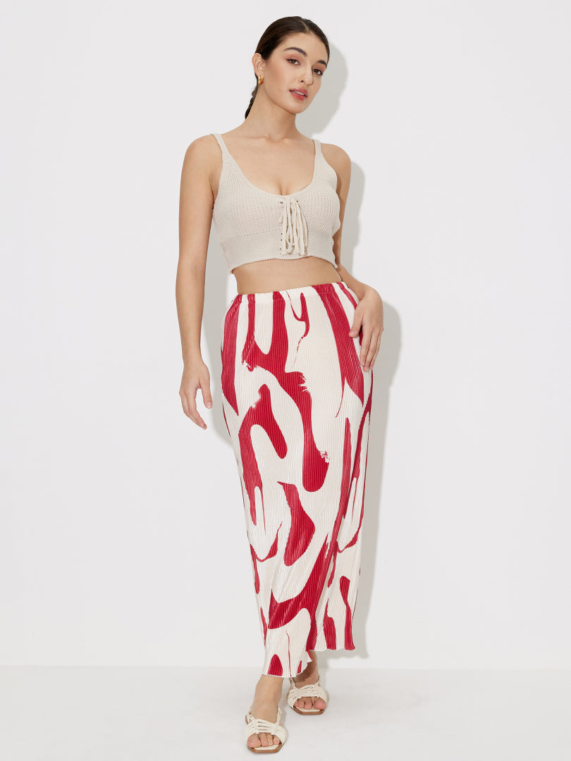 Printed Pencil Skirt 119973