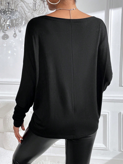 Rhinestone Pullover T-Shirt 1300932