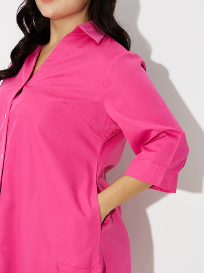Plus Size Shirt Dress 121092