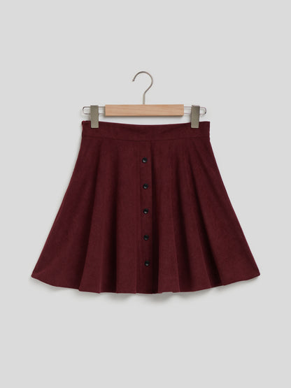 Buttoned A-Line Skirt 113098