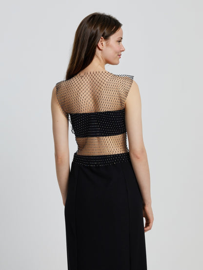 Sheer Rhinestone Top 109702