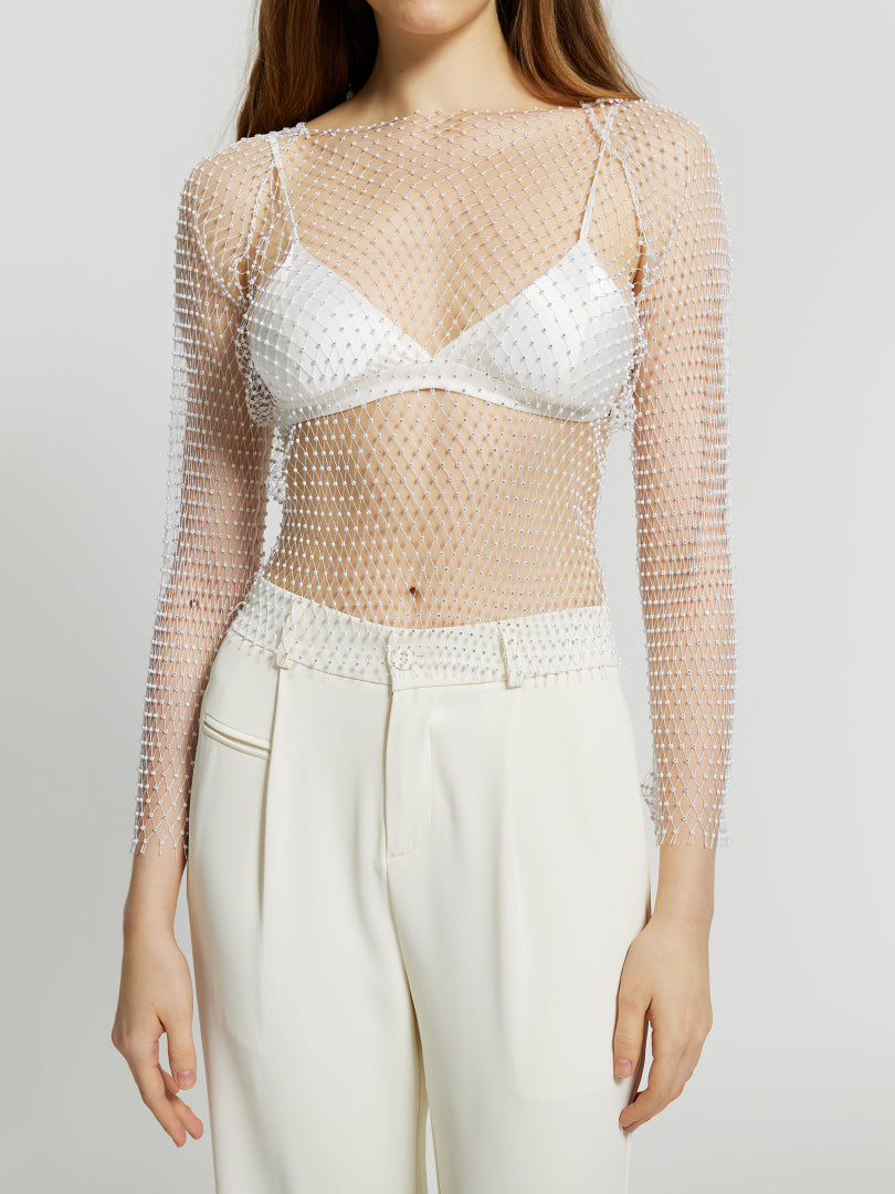 Sheer Pullover T-Shirt 111356