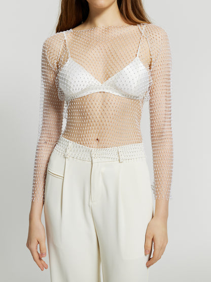 Sheer Pullover T-Shirt 111356