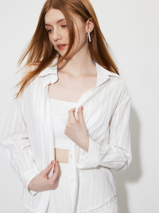 Embroidered Placket Blouse 1271612