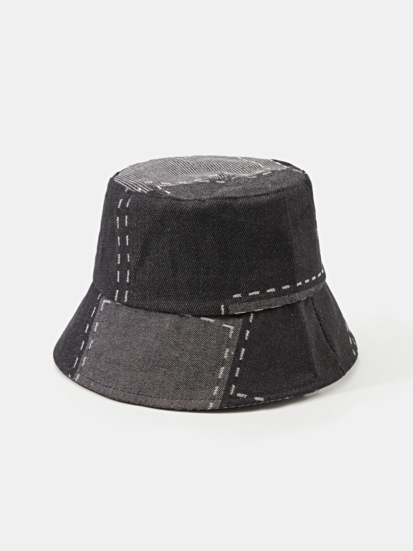 Denim Patchwork Bucket Hat 1270902
