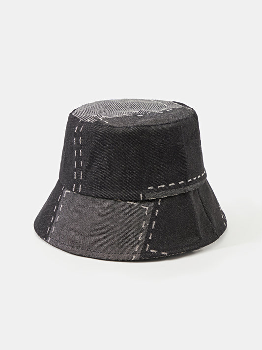 Denim Patchwork Bucket Hat 1270902