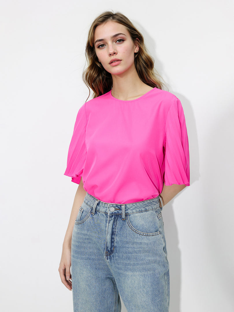 Pleated Pullover Blouse 120047